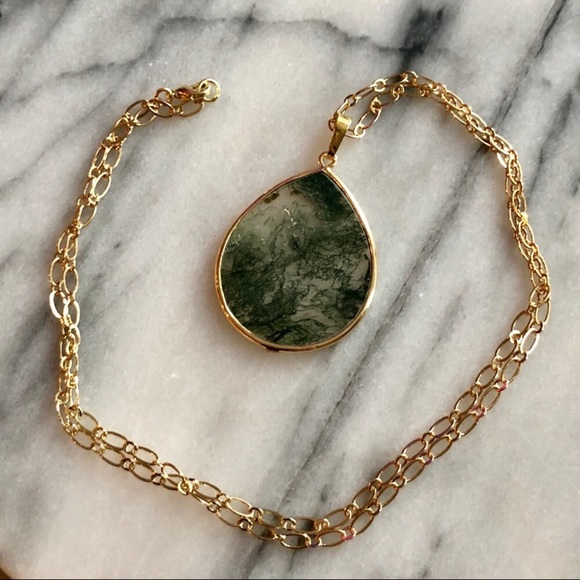 ❗️Last One❗️Restocked! Moss Agate Necklace - Picture 3 of 8
